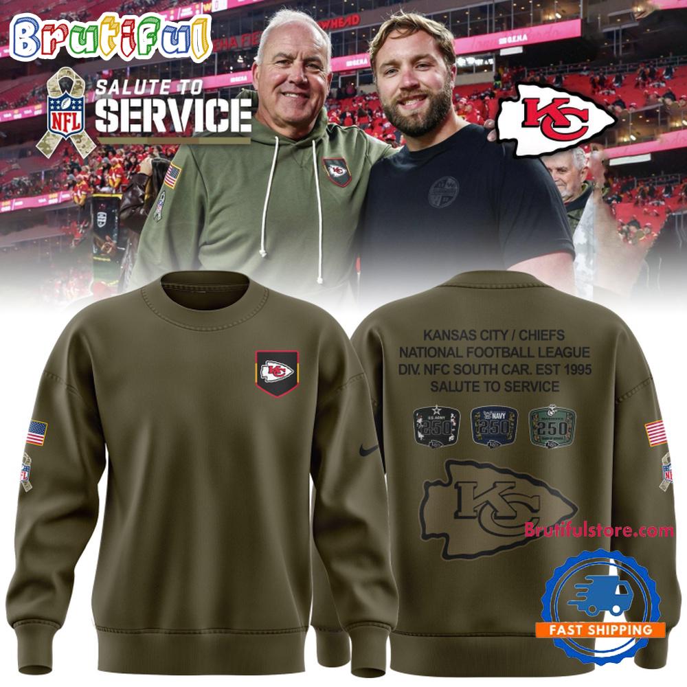 Exclusive Version Kansas City Chiefs 250th Salute to Service 2025 Sweatshirt