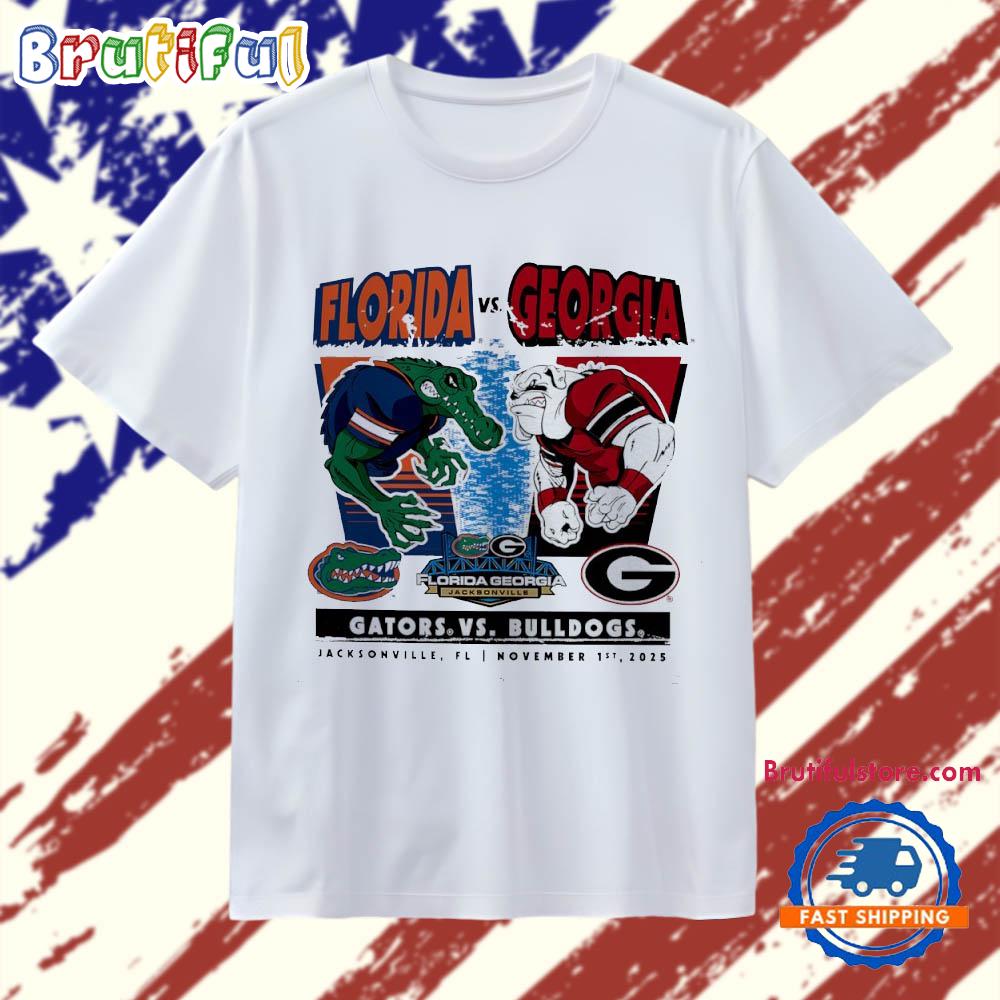 Florida Gators vs. Georgia Bulldogs 2025 Rivalry Matchup Mascot T Shirt