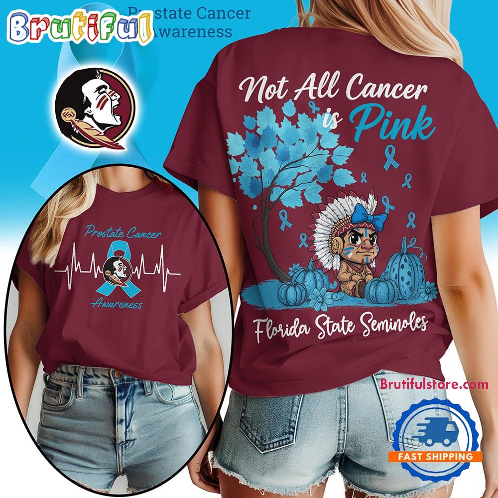 Florida State Seminoles 2025 NCAA Prostate Cancer Awareness Unisex 3D Shirt