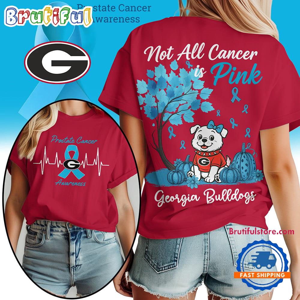 Georgia Bulldogs 2025 NCAA Prostate Cancer Awareness Unisex 3D Shirt