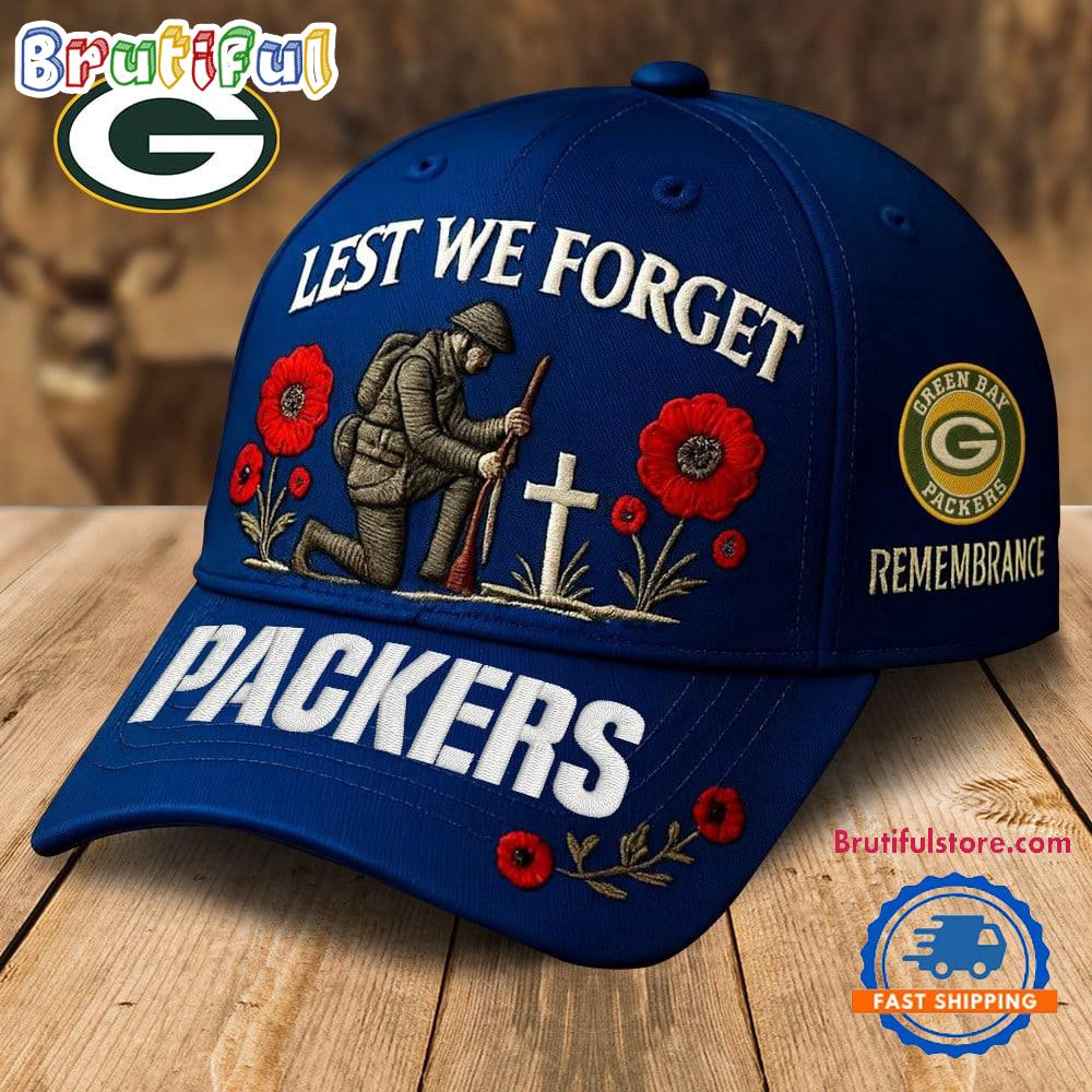 Green Bay Packers 2025 NFL Lest We Forget Remembrance Classic Cap