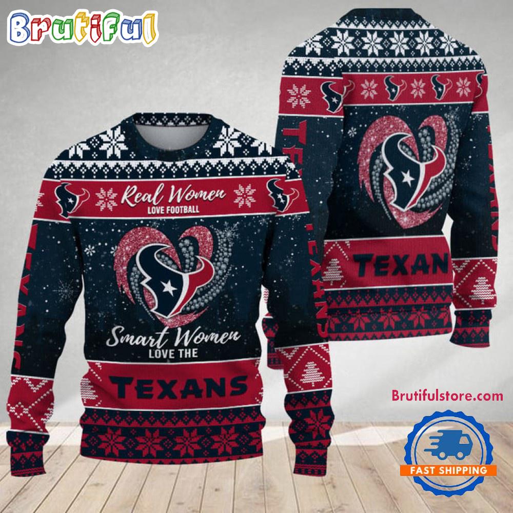 Houston Texans Real Women Love Football Ugly Christmas Sweater