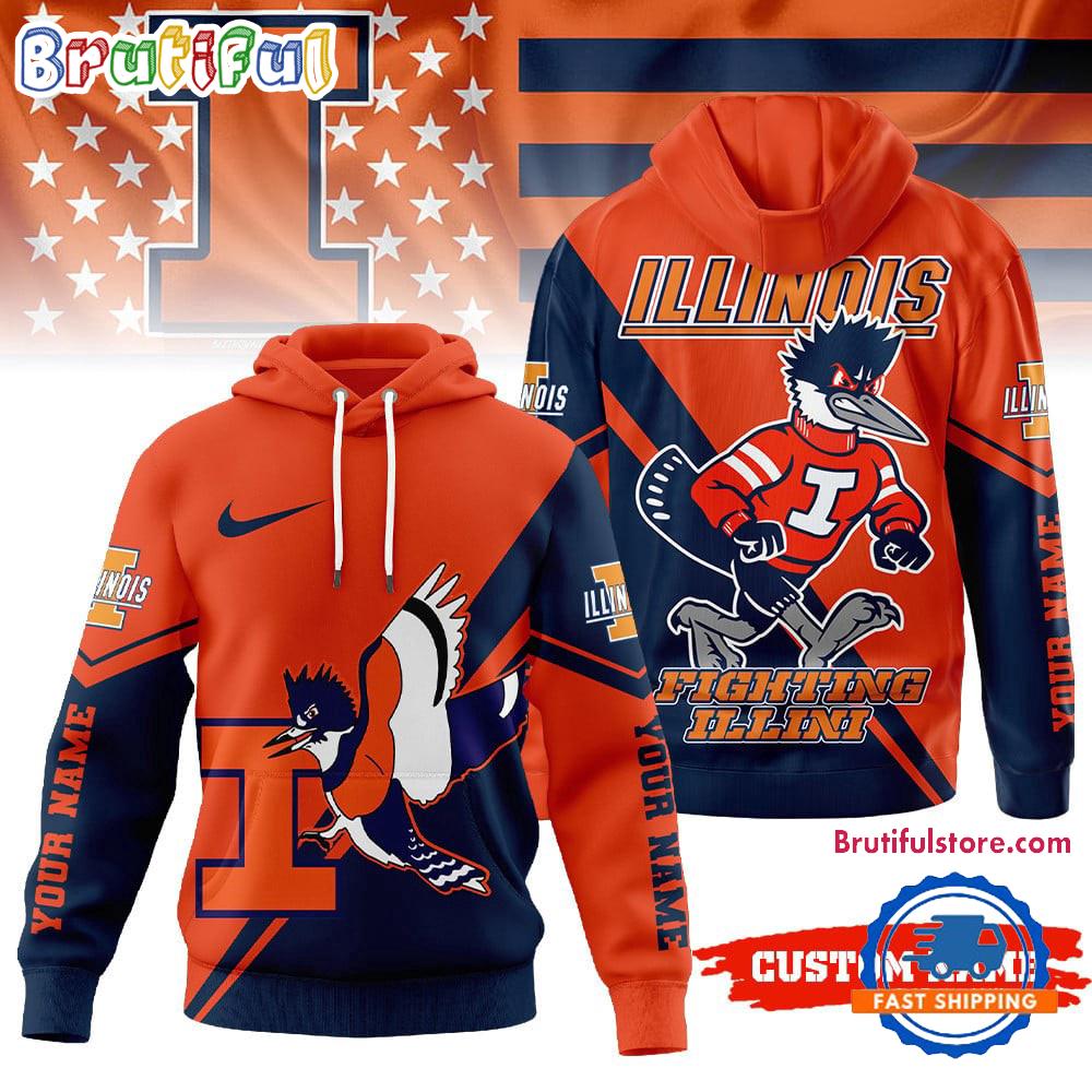 Illinois Fighting Illini 2025 NCAA Duo Color Personalized Hoodie