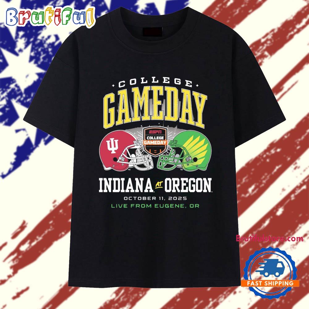 Indiana Hoosiers vs Oregon Ducks 2025 College GameDay T Shirt