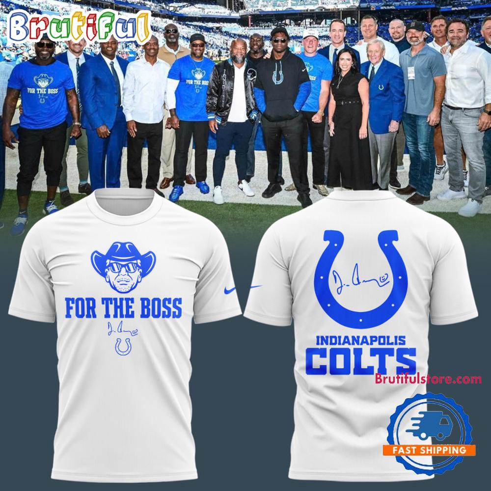 Indianapolis Colts 2025 NFL For the Boss White T Shirt