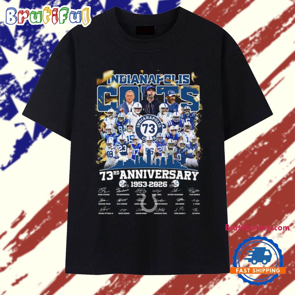 Indianapolis Colts 73rd Anniversary 1953-2026 Team Player Vintage T Shirt