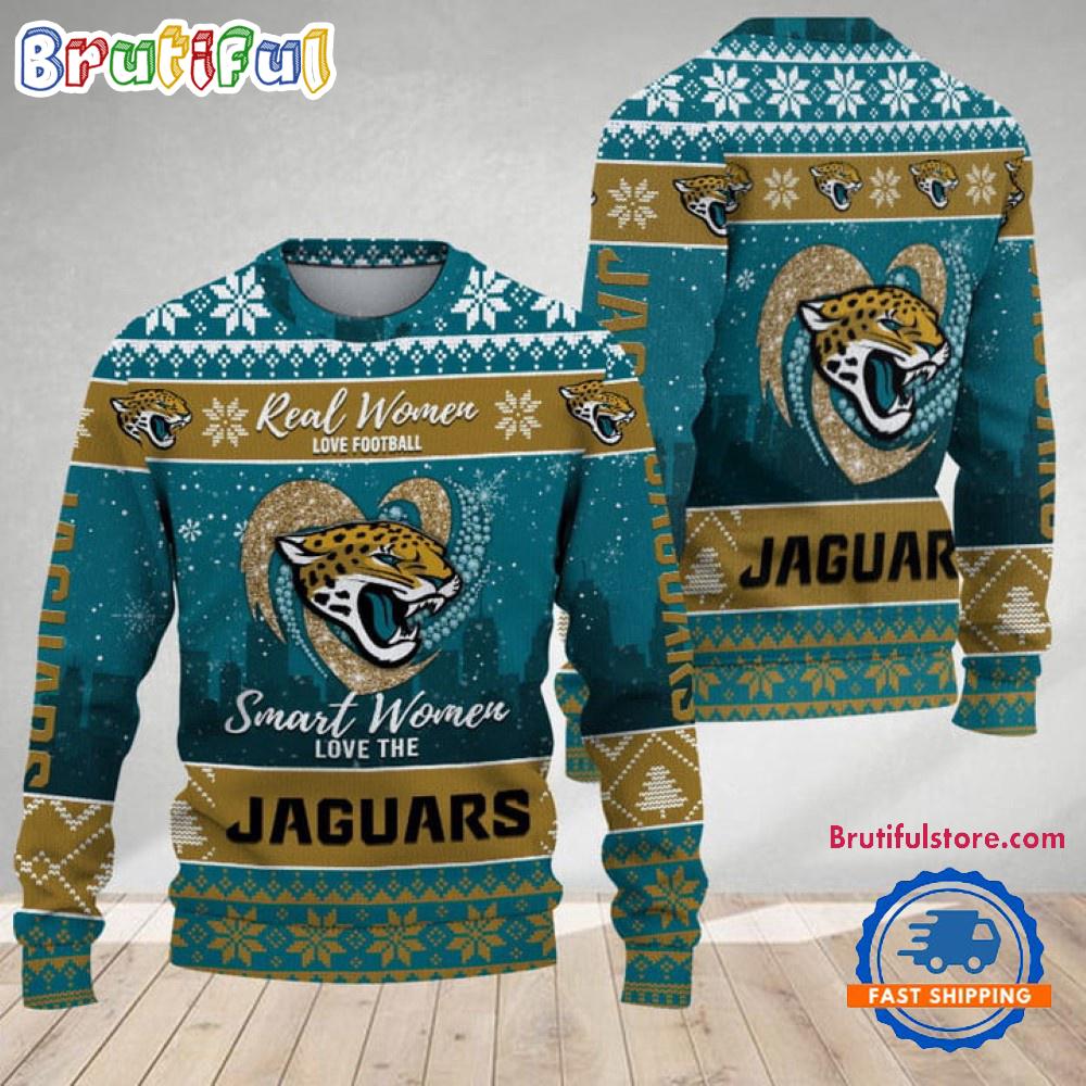 Jacksonville Jaguars Real Women Love Football Ugly Christmas Sweater