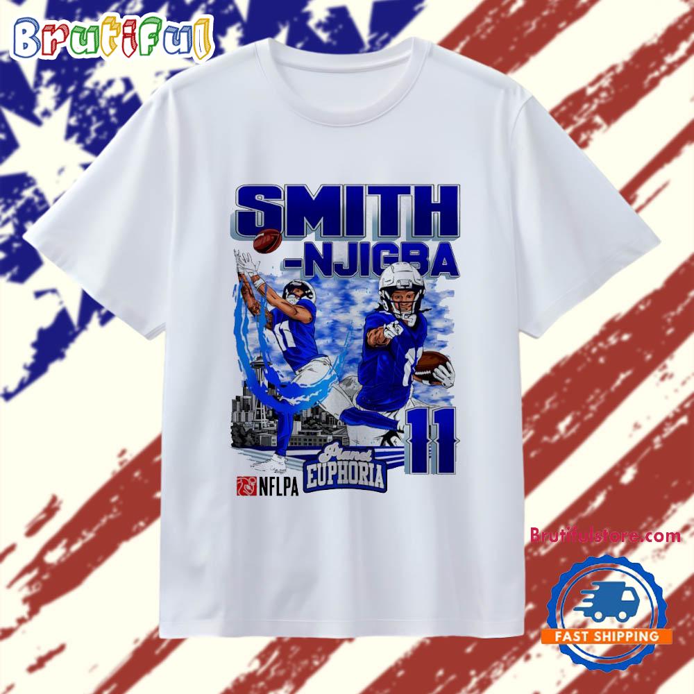 Jaxon Smith-Njigba #11 Seattle Seahawks Football Comic T Shirt