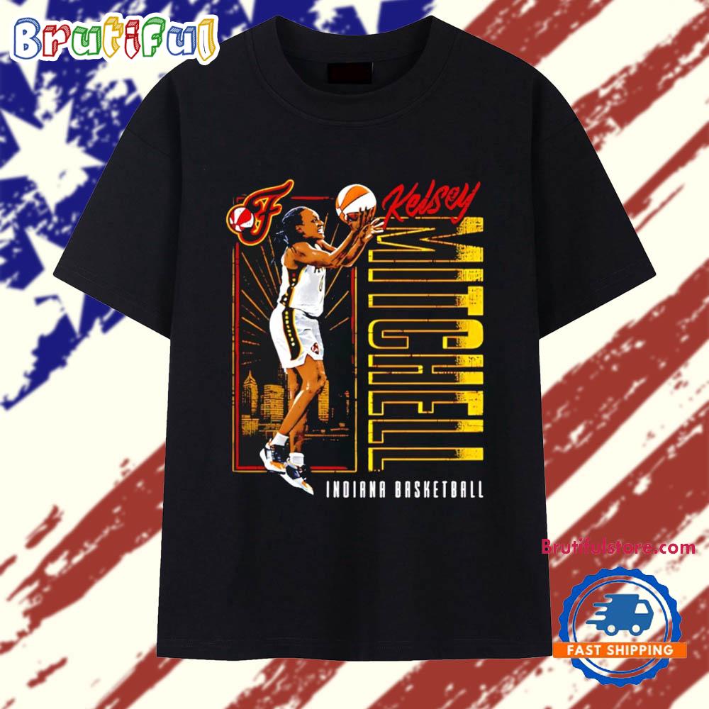 Kelsey Mitchell Indiana Fever Vertical Name T Shirt