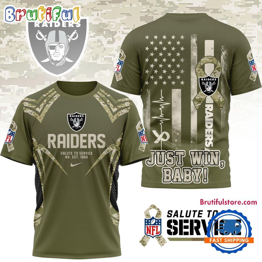 Las Vegas Raiders 2025 NFL Salute to Service Camo All Over Print Shirt
