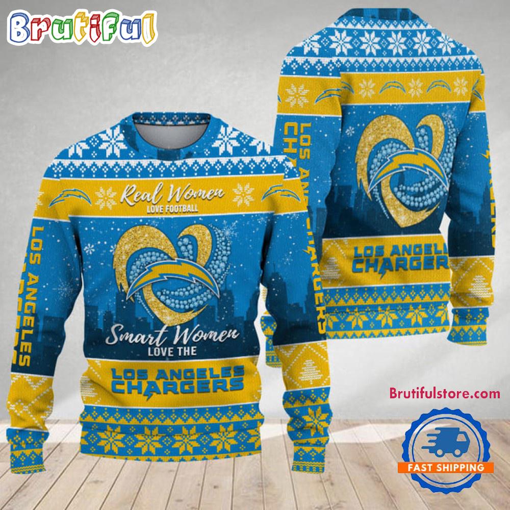 Los Angeles Chargers Real Women Love Football Ugly Christmas Sweater