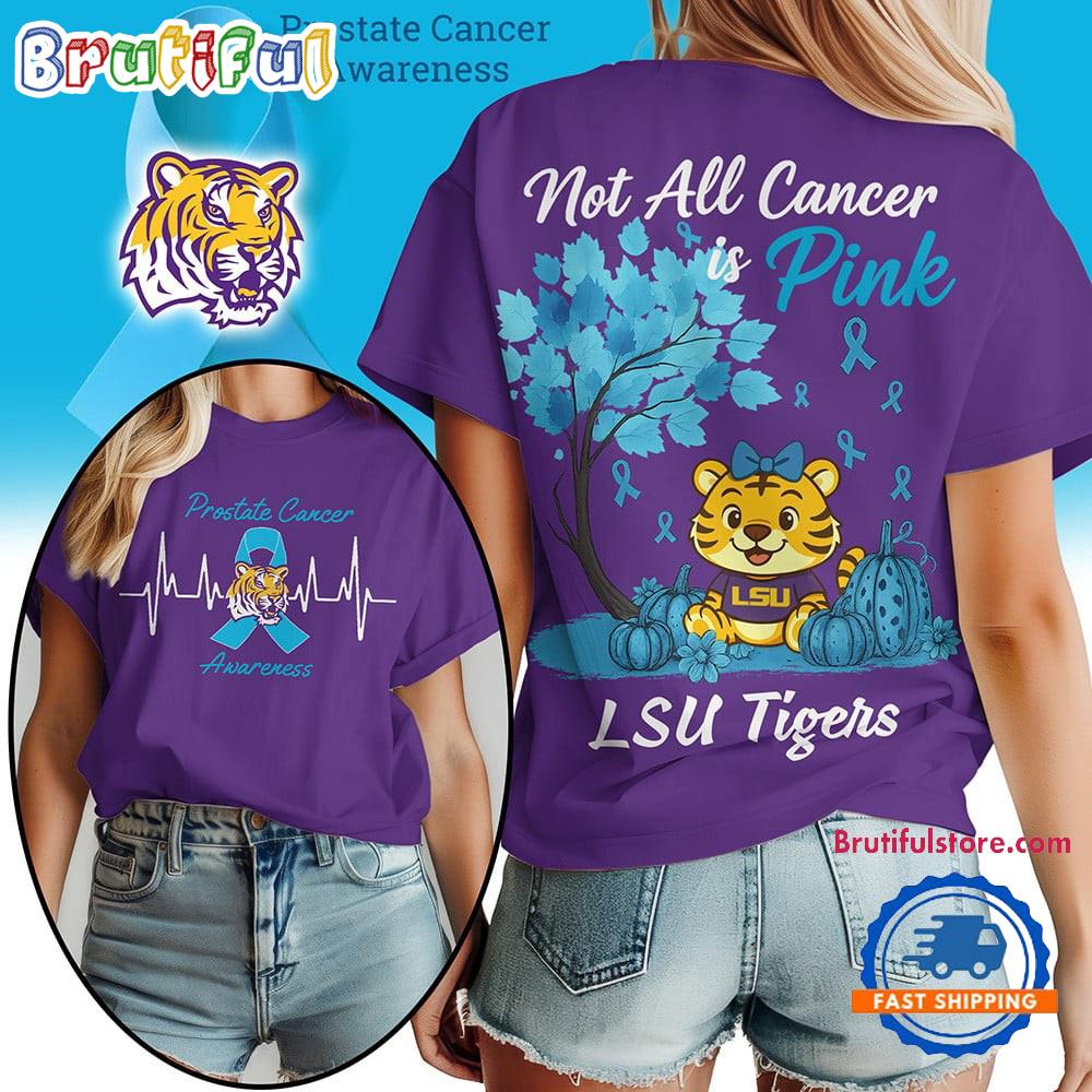 LSU Tigers 2025 NCAA Prostate Cancer Awareness Unisex 3D Shirt