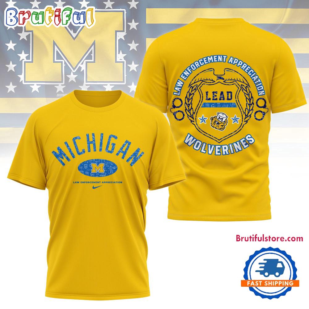 Michigan Wolverines NCAA Law Appreciation Month Unisex 3D Shirt
