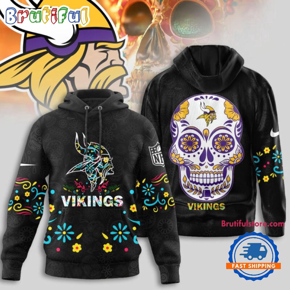 Minnesota Vikings NFL Dia de los Muertos Limited Editions Hoodie Shirt
