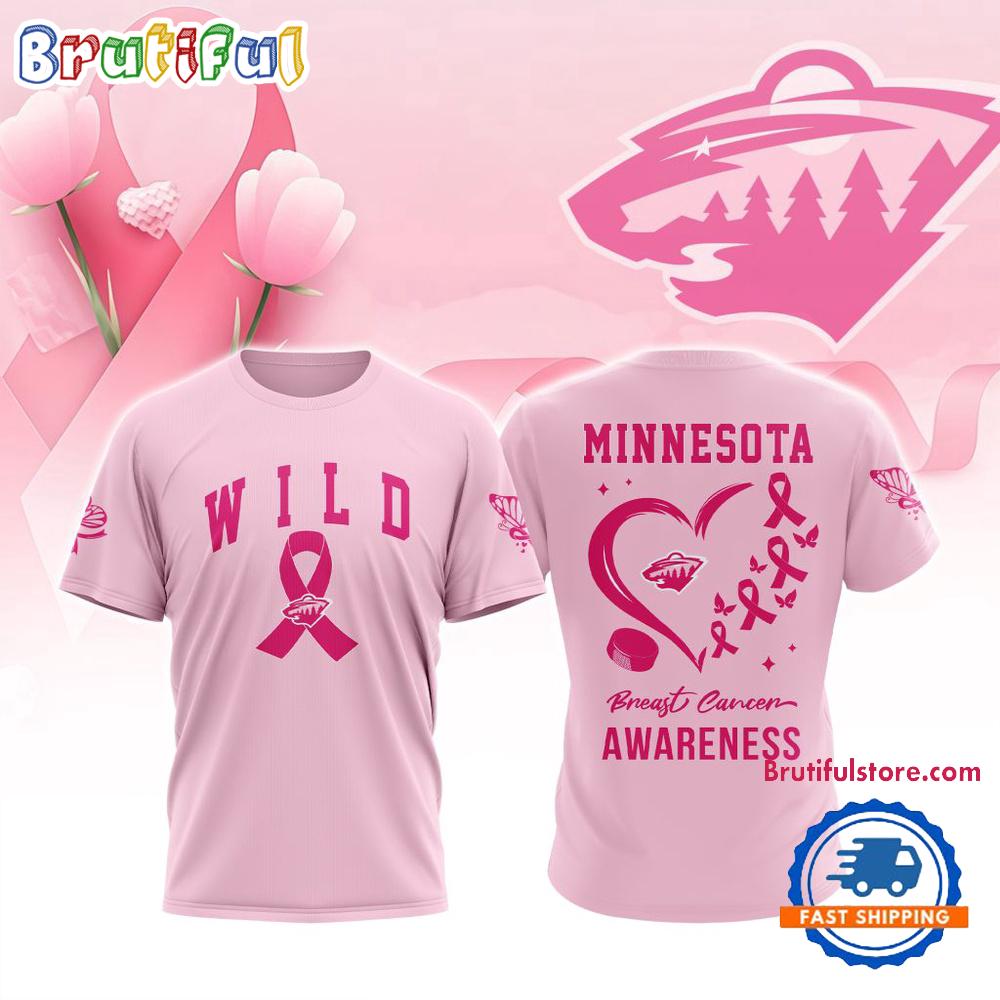 Minnesota Wild 2025 NHL Pink Breast Cancer Awareness All Over Print Shirt
