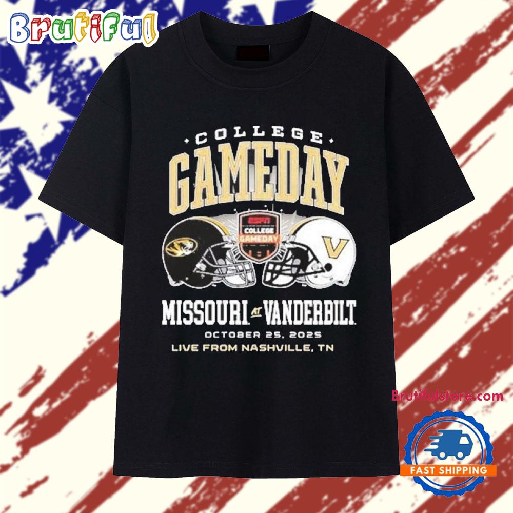 Missouri Tigers vs Vanderbilt College Gameday On October 25 2025 In Nashville TN Helmet T Shirt