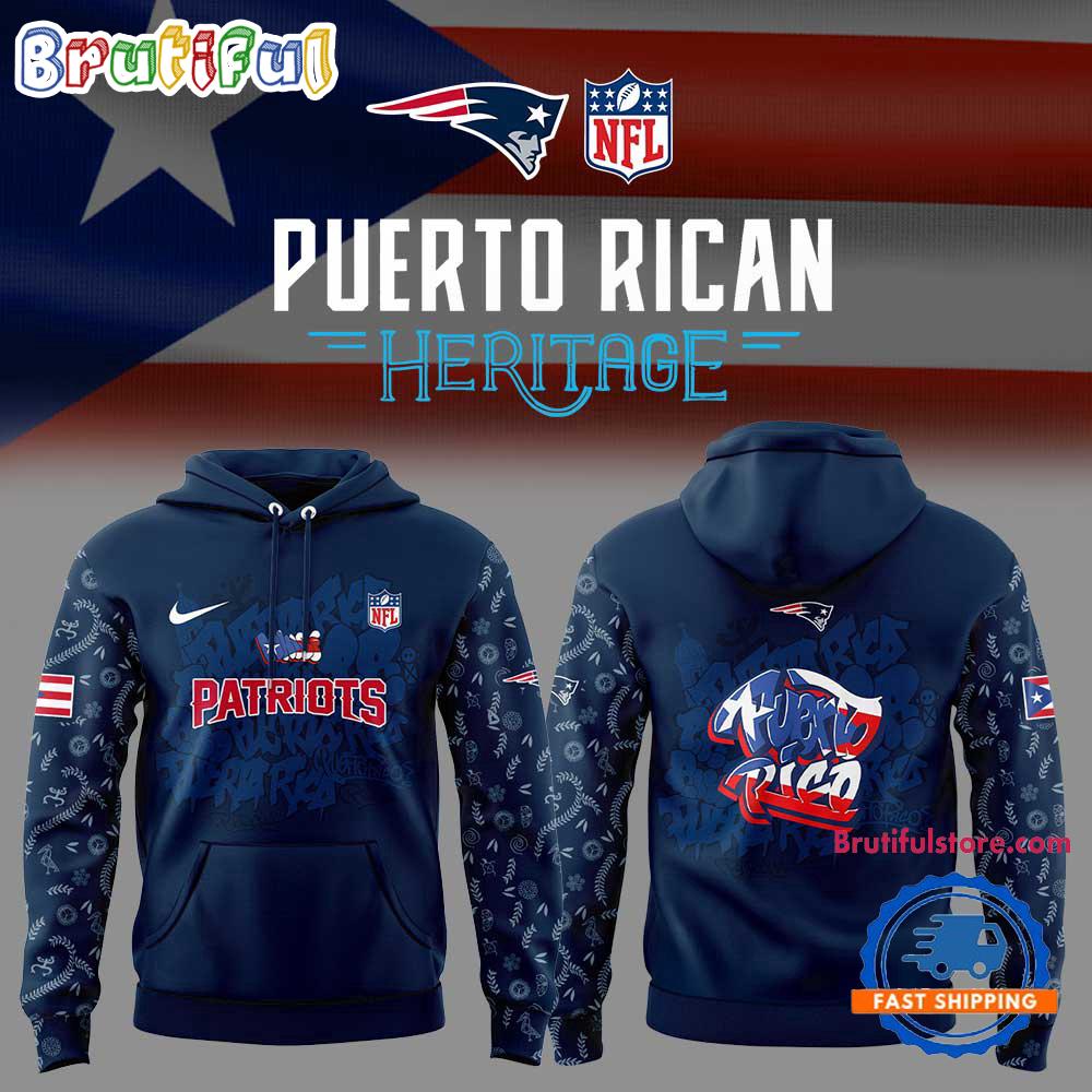 New England Patriots Puerto Rican Heritage 2025 Hoodie Shirt