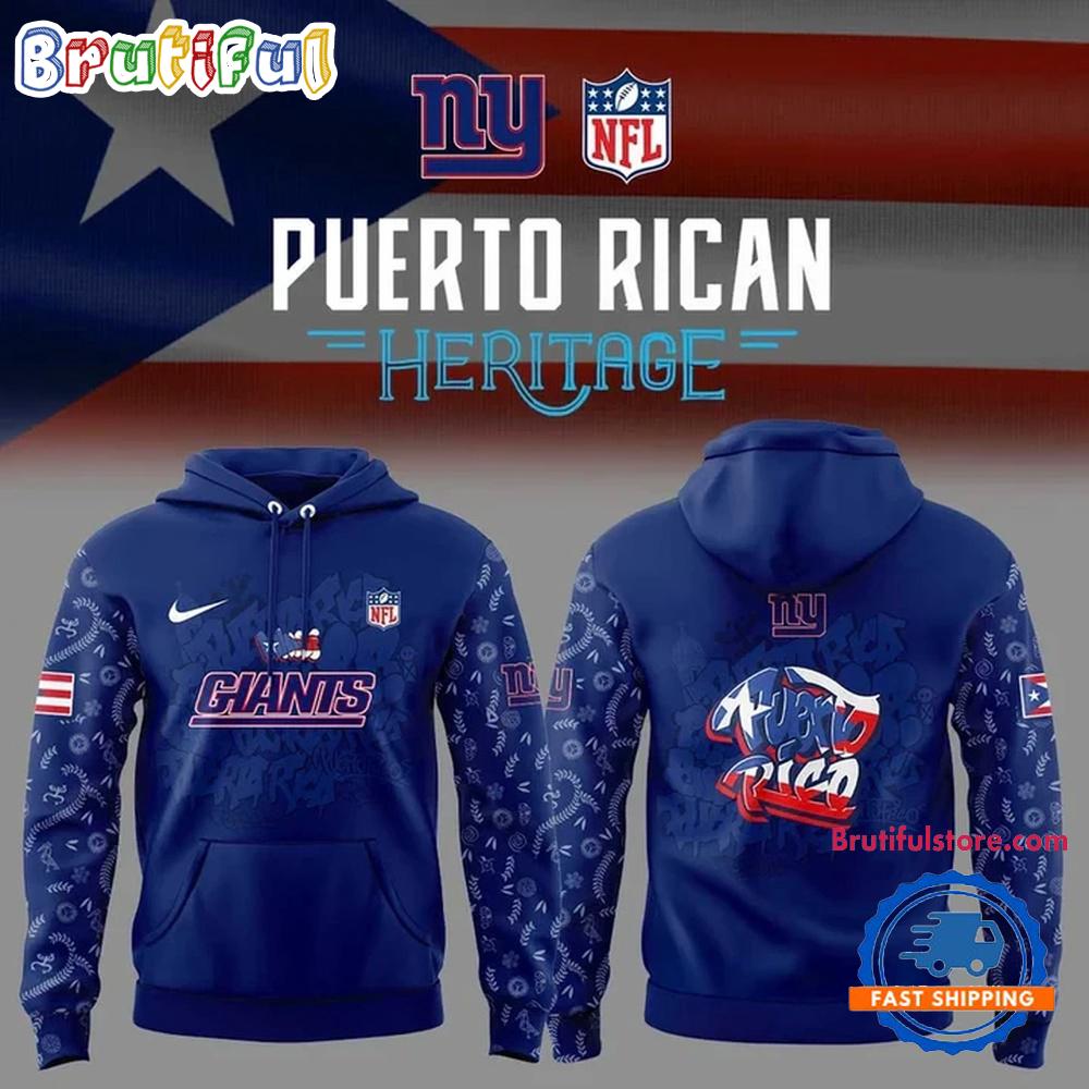 New York Giants 2025 NFL Puerto Rican Heritage Hoodie Shirt