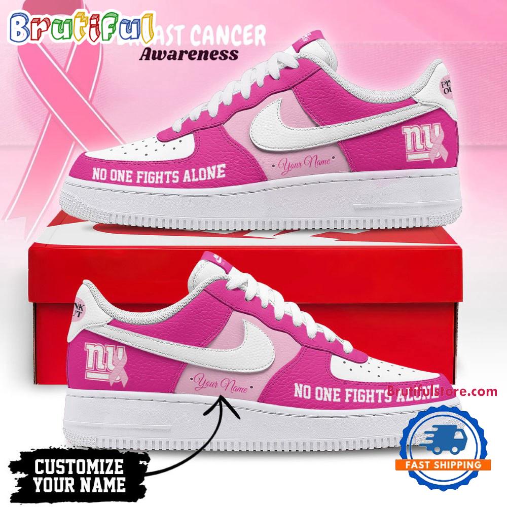 New York Giants Breast Cancer Awareness October Air Force 1 Shoes Sneaker