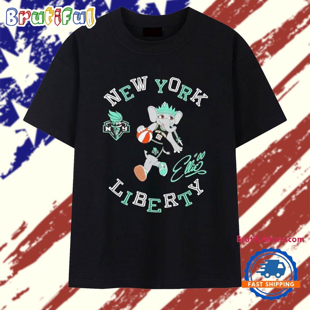New York Liberty Stadium Essentials Black Mascot Numero Uno T Shirt
