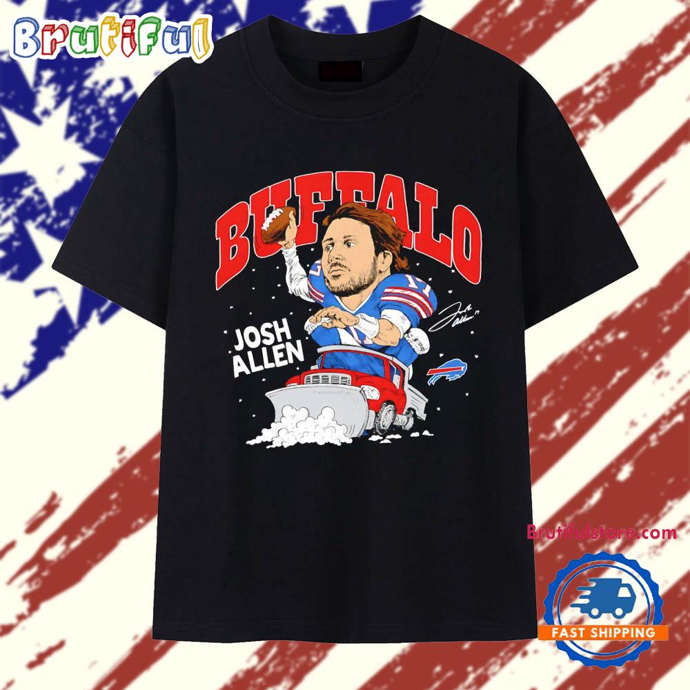 NFL Josh Allen Buffalo Bills Football Caricature Signature 2025 T Shirt