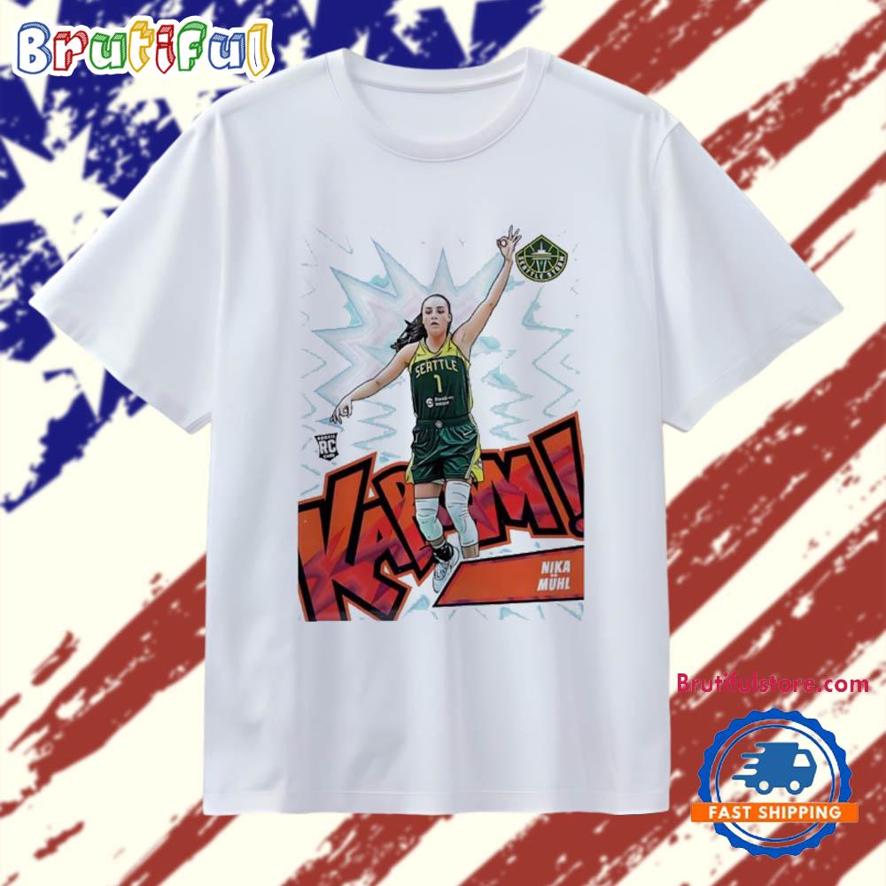 Nika Muhl Kaboom Seattle Storm Player Caricature T Shirt