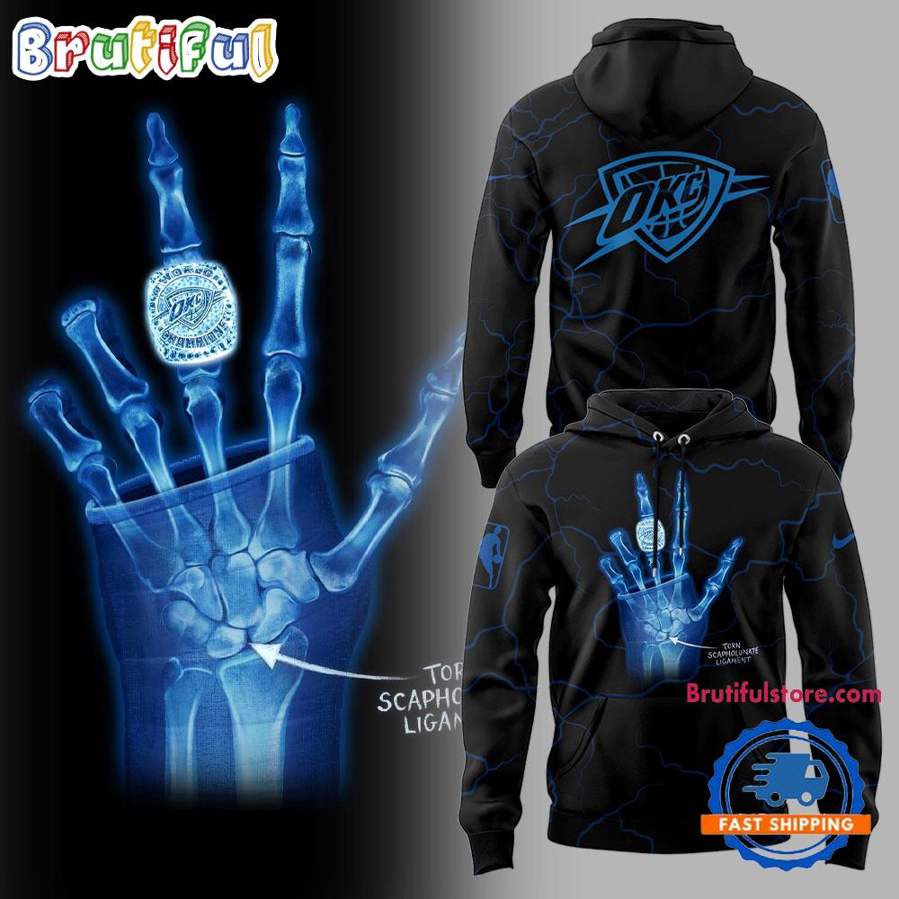 Oklahoma City Thunder Jalen Williams X-Ray Scapholunate Torn But The Championships Worn Hoodie
