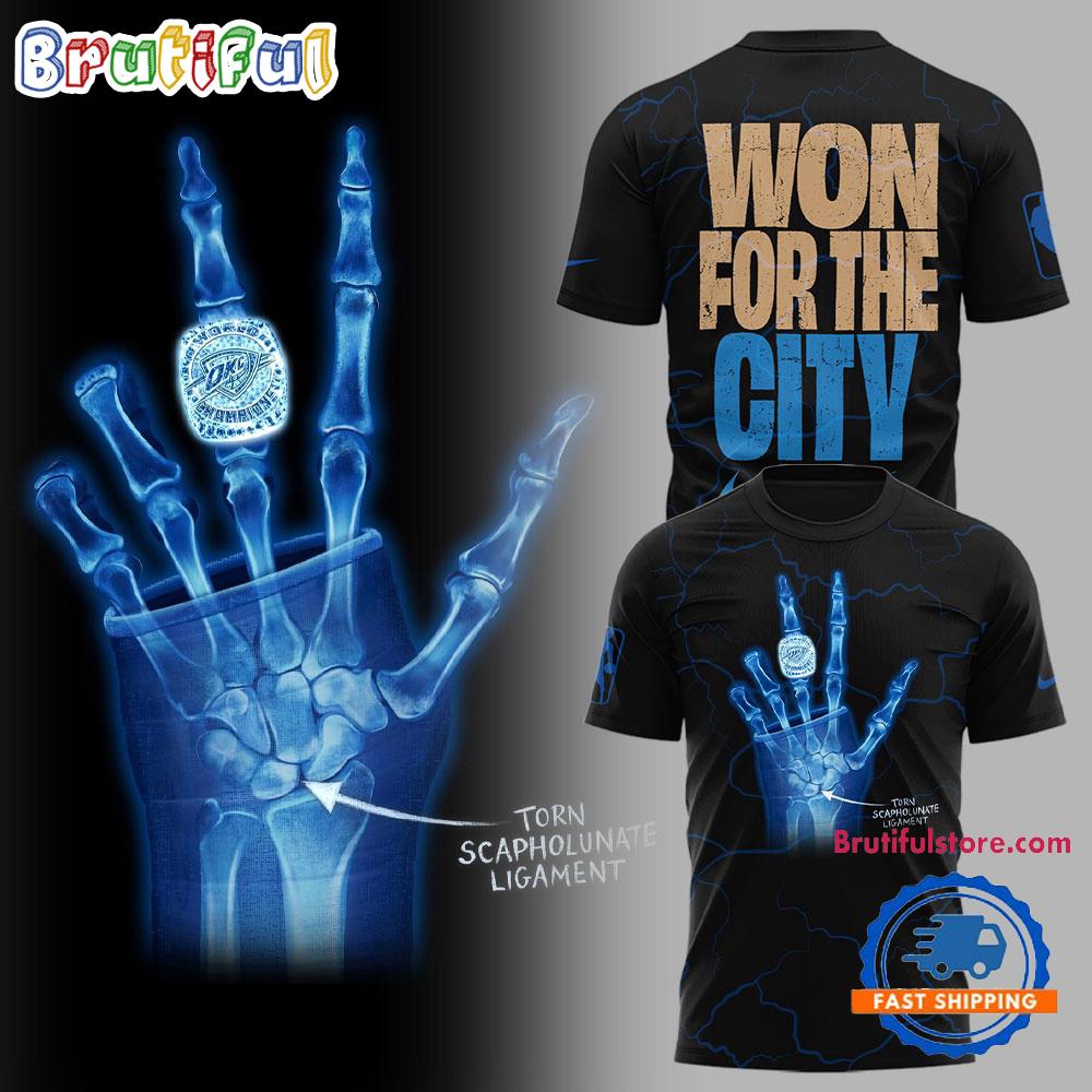 Oklahoma City Thunder Jalen Williams X-Ray Scapholunate Torn But The Championships Worn T Shirt