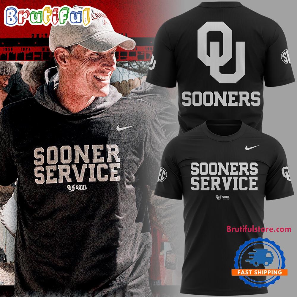 Oklahoma Sooners Football Sooner Service 2025 T Shirt