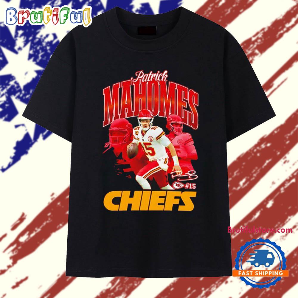 Patrick Mahomes Kansas City Chiefs player #15 Signature T Shirt