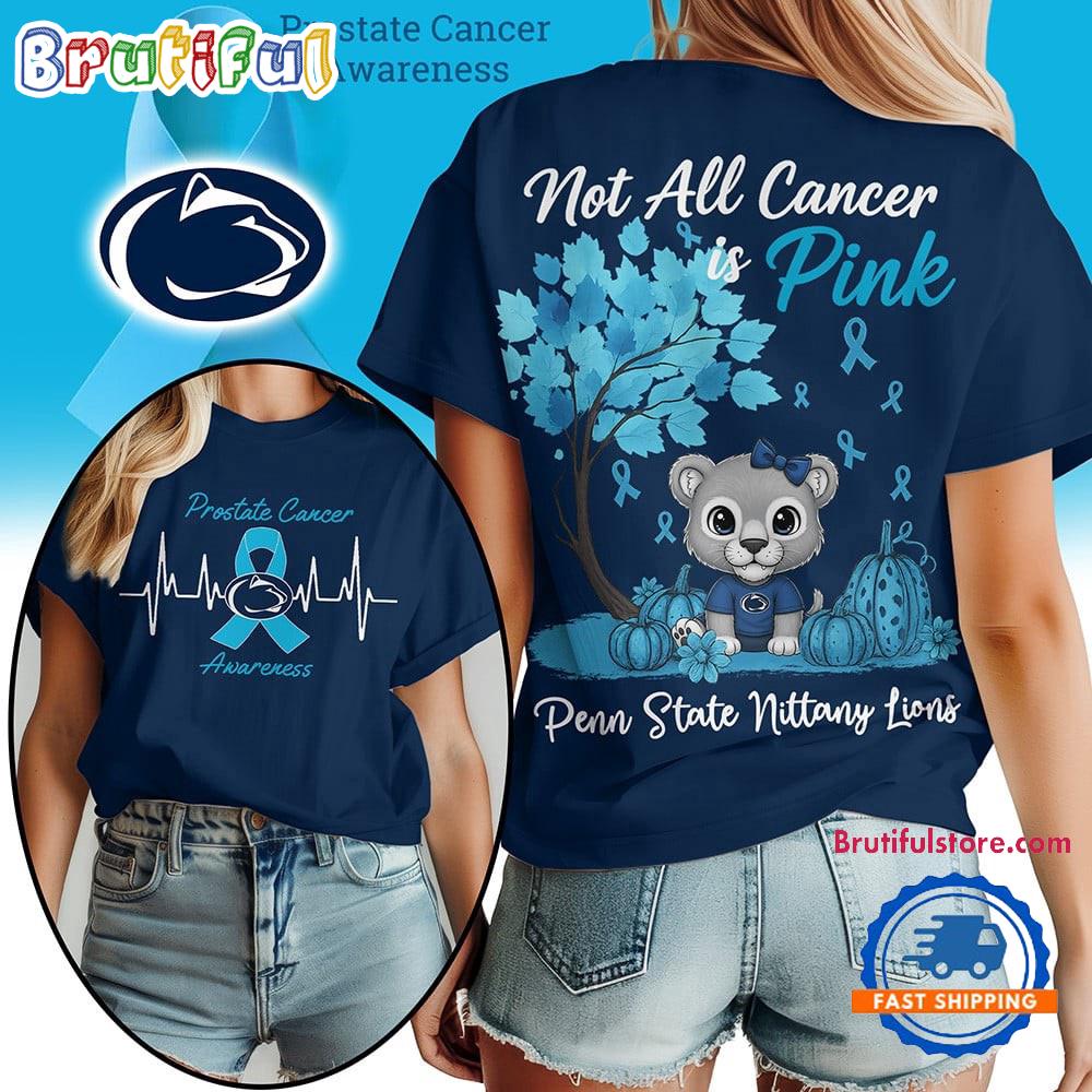 Penn State Nittany Lions 2025 NCAA Prostate Cancer Awareness Unisex 3D Shirt