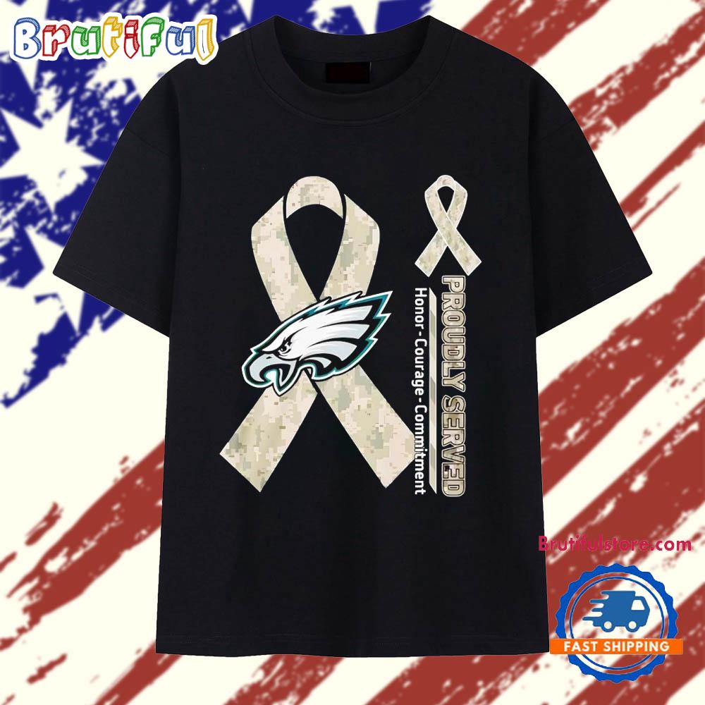 Philadelphia Eagles Proudly Served Honor Courage Commitment T Shirt