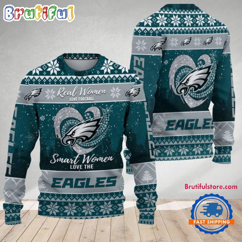 Philadelphia Eagles Real Women Love Football Ugly Christmas Sweater