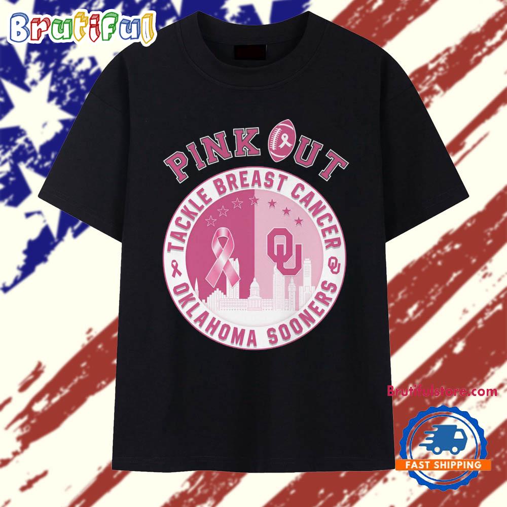 Pink Out Tackle Breast Cancer Oklahoma Sooners 2025 Vintage T Shirt