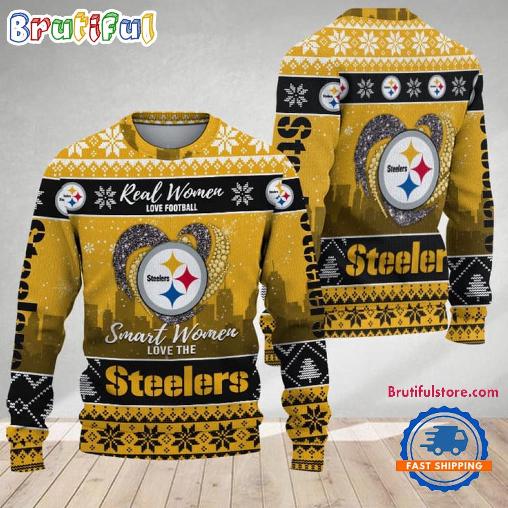 Pittsburgh Steelers Real Women Love Football Ugly Christmas Sweater
