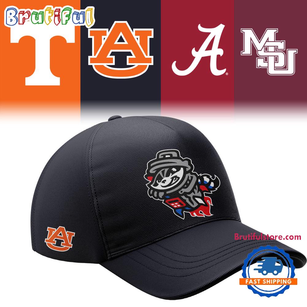 Rocket City Trash Pandas 2025 Logo Team New Design Black Baseball Cap