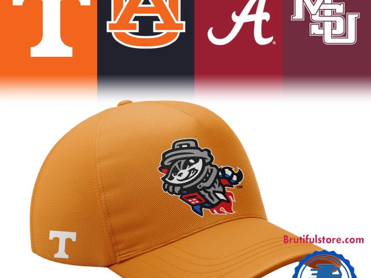 Rocket City Trash Pandas 2025 Logo Team New Design Yellow Baseball Cap