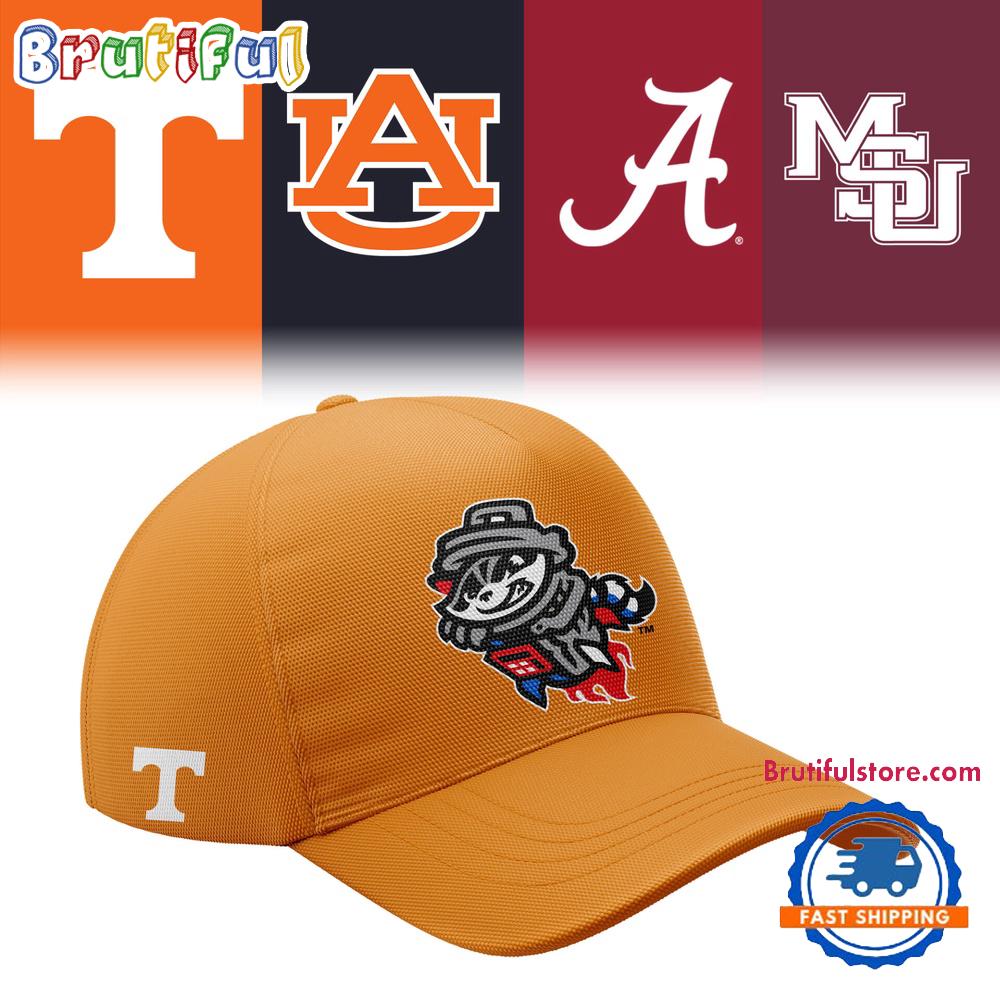 Rocket City Trash Pandas 2025 Logo Team New Design Yellow Baseball Cap