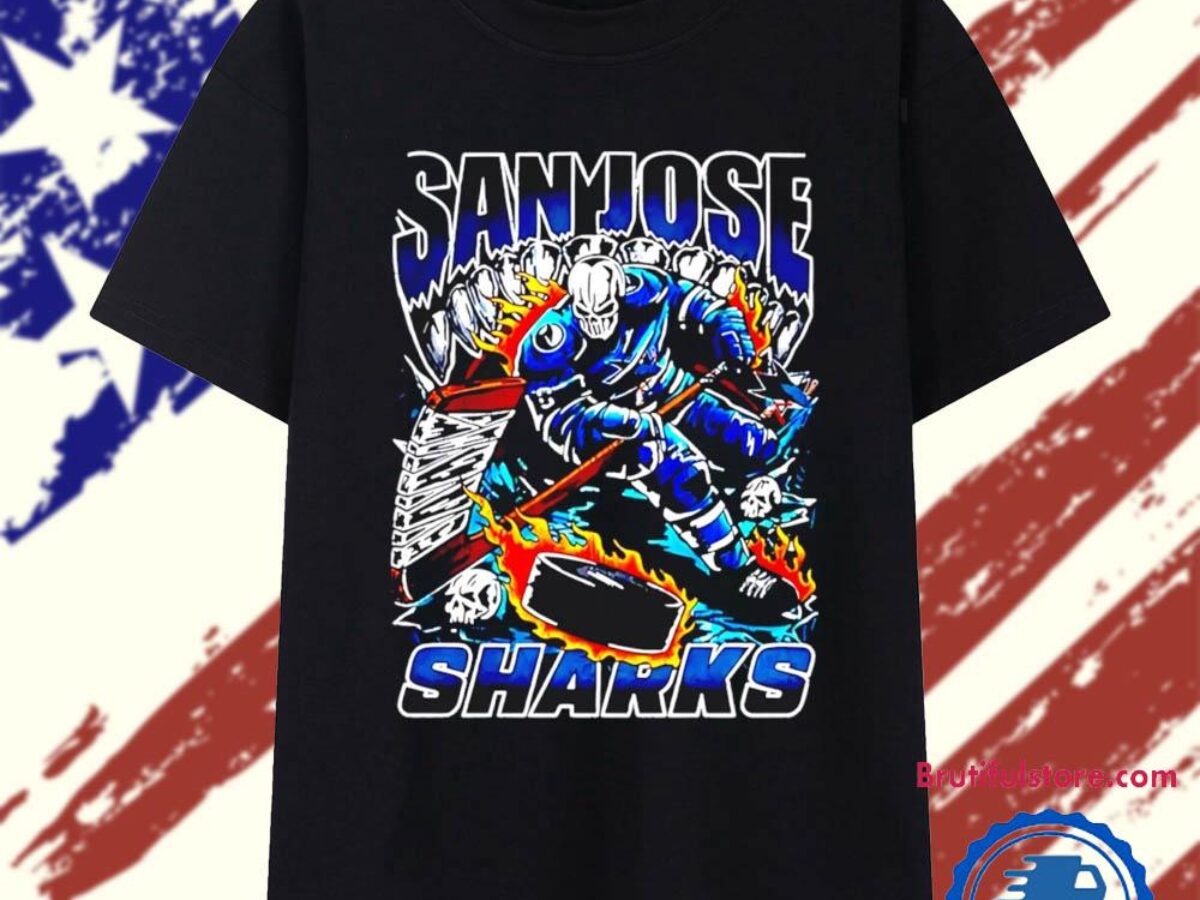 San Jose Sharks skeleton Player Graphic 2025 T Shirt