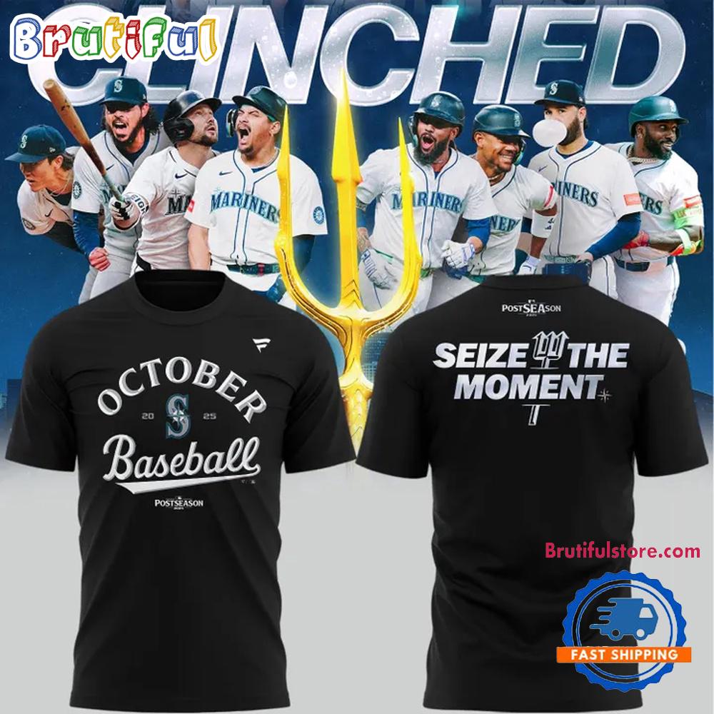 Seattle Mariners 2025 MLB Postseason Black Shirt