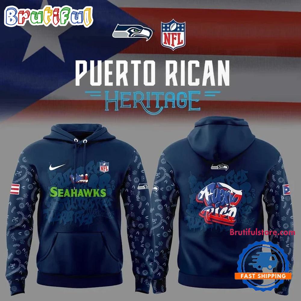 Seattle Seahawks 2025 NFL Puerto Rican Heritage Hoodie Shirt