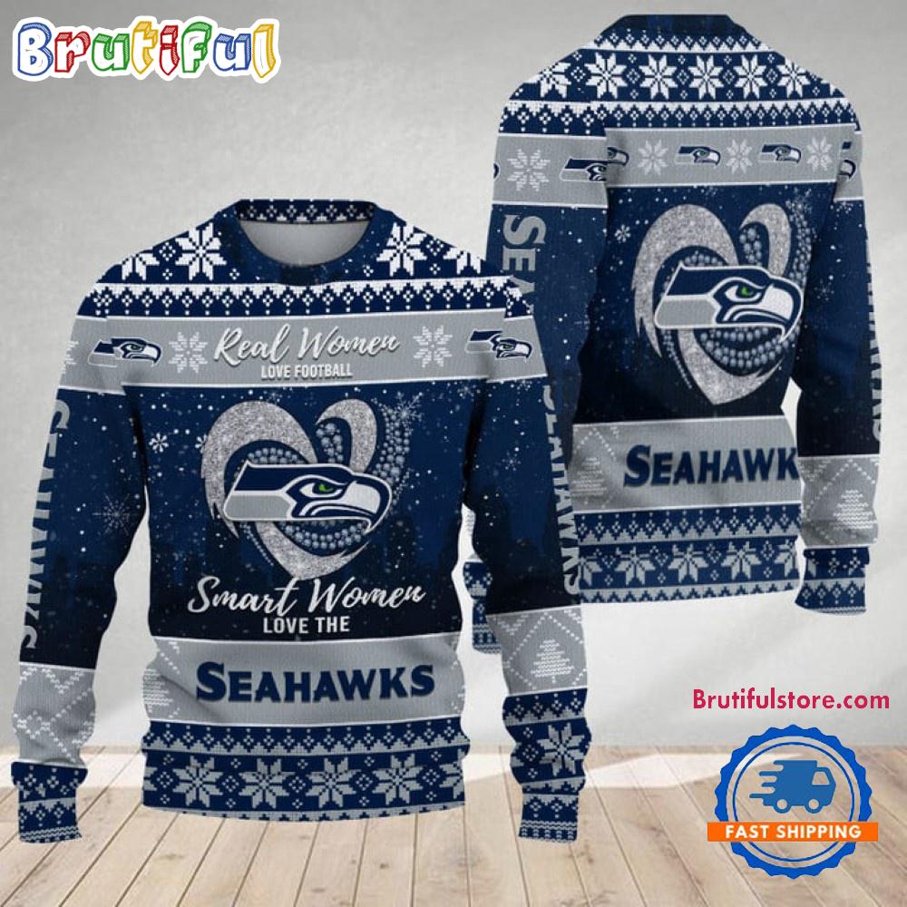 Seattle Seahawks Real Women Love Football Ugly Christmas Sweater