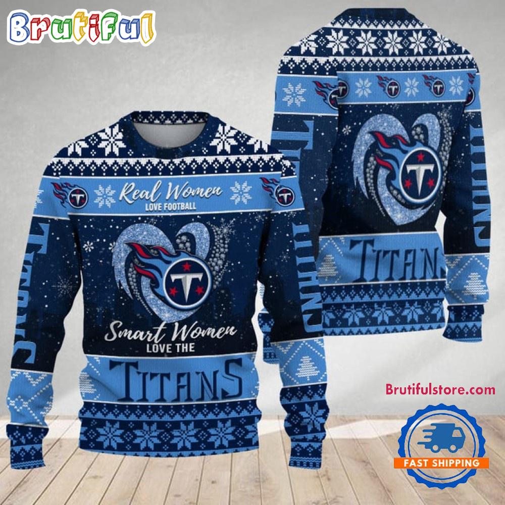 Tennessee Titans Real Women Love Football Ugly Christmas Sweater