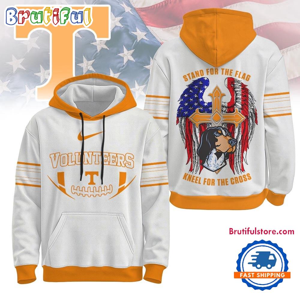 Tennessee Volunteers 2025 NCAA Stand For The Flag Kneel For the Cross Hoodie