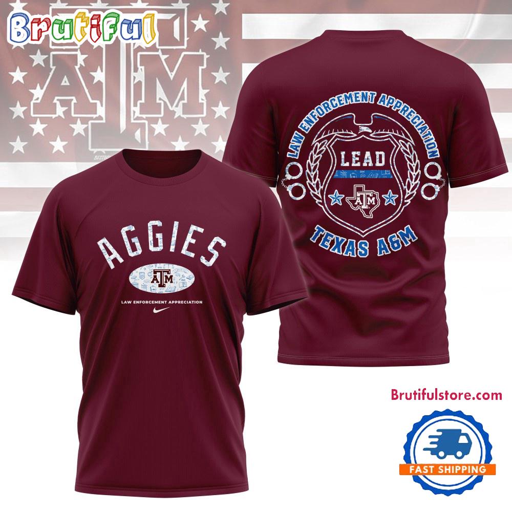 Texas A&M Aggies NCAA Law Appreciation Month Unisex 3D Shirt