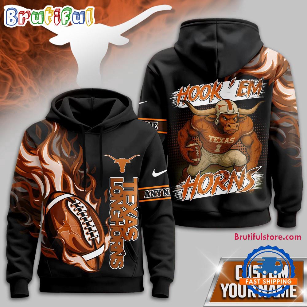 Texas Longhorns NCAA Victory Flame Personalized Hoodie Shirt