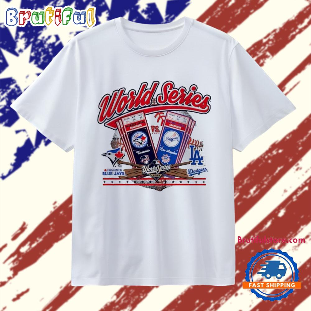 Toronto Blue Jays vs LA Dodgers 2025 World Series Ticker T Shirt