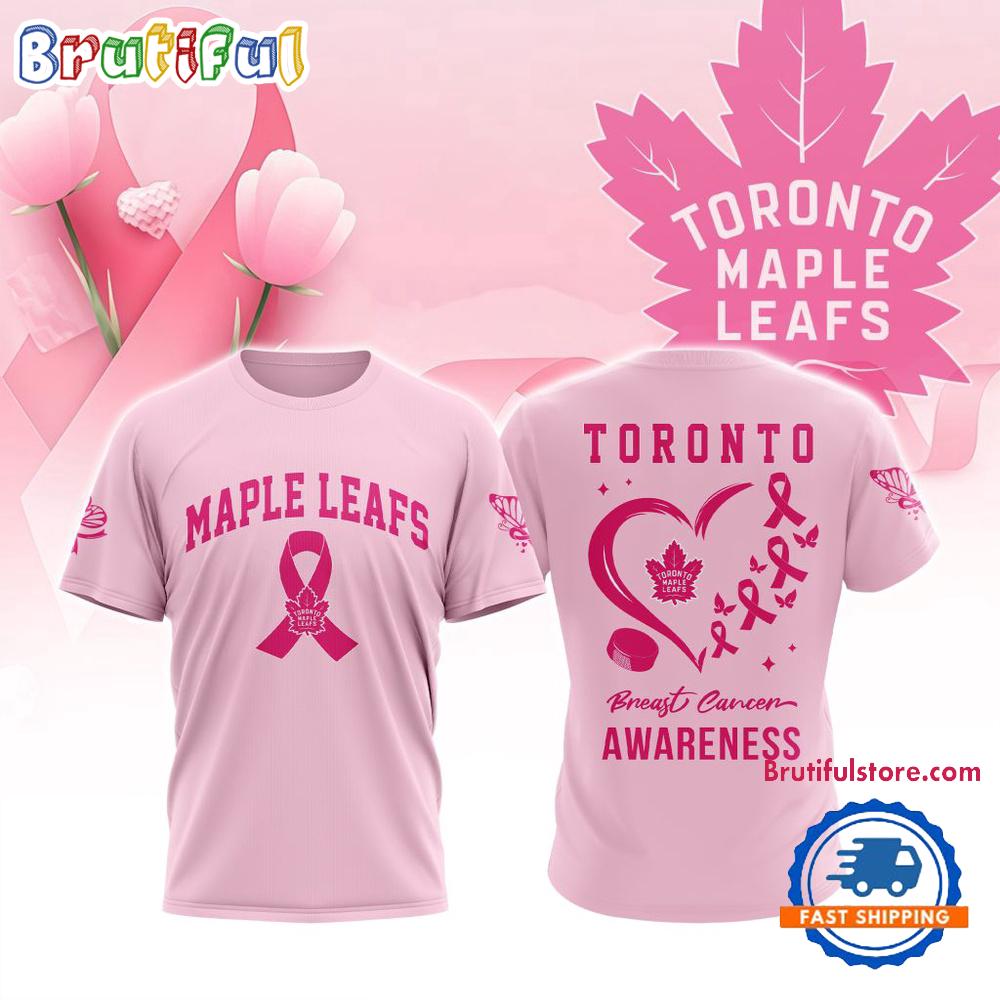 Toronto Maple Leafs 2025 NHL Pink Breast Cancer Awareness All Over Print Shirt