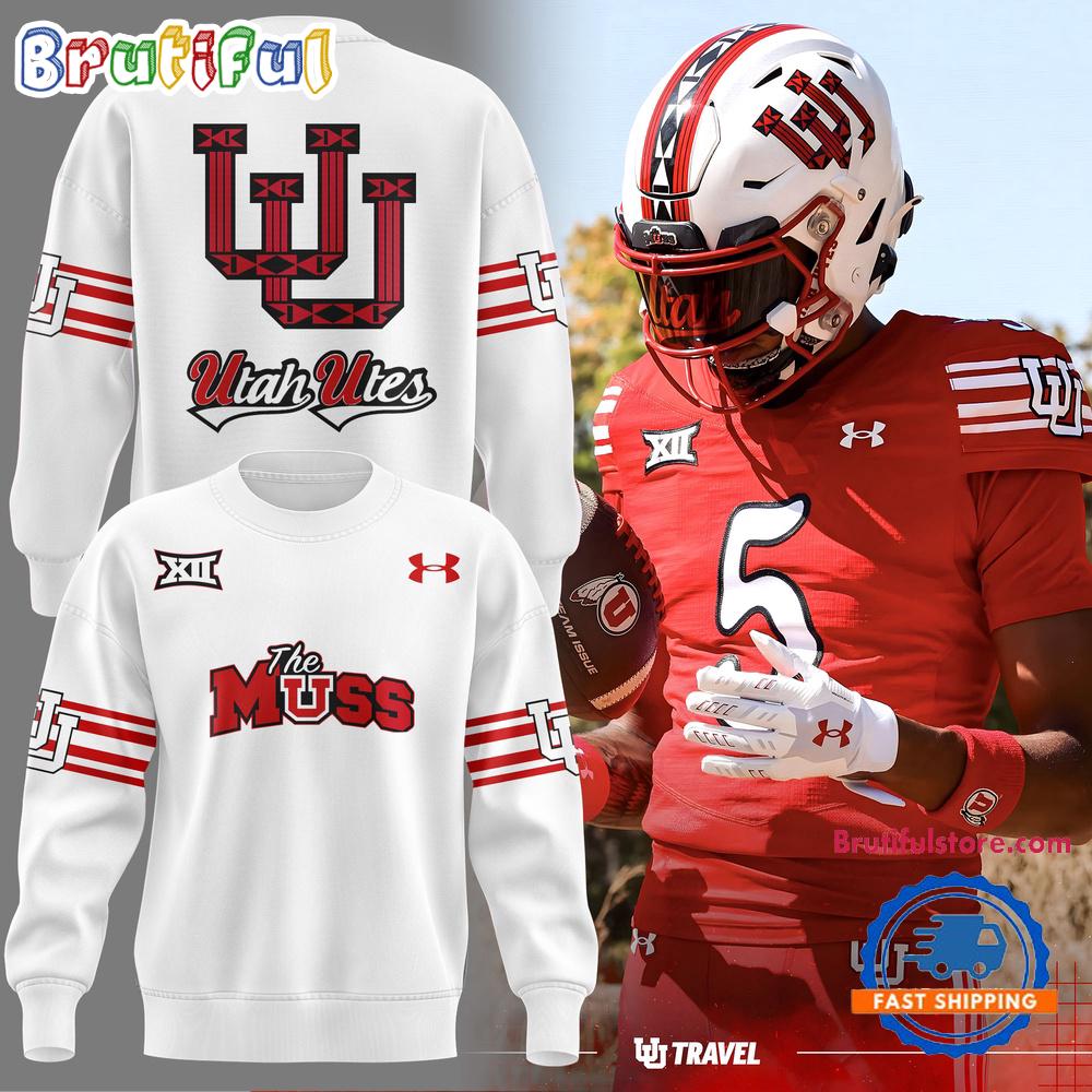 Utah Utes Football THE MUSS 2025 Limited Edition White Sweatshirt