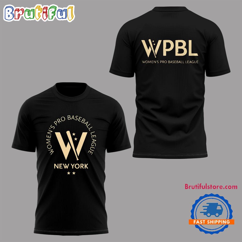 Women's Pro Baseball League New York 2025 WPBL Black T Shirt
